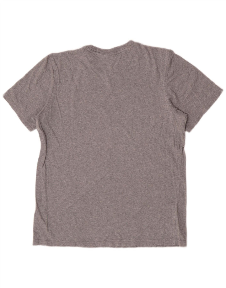 T-shirt grafica da uomo Adidas Top in cotone grigio medio