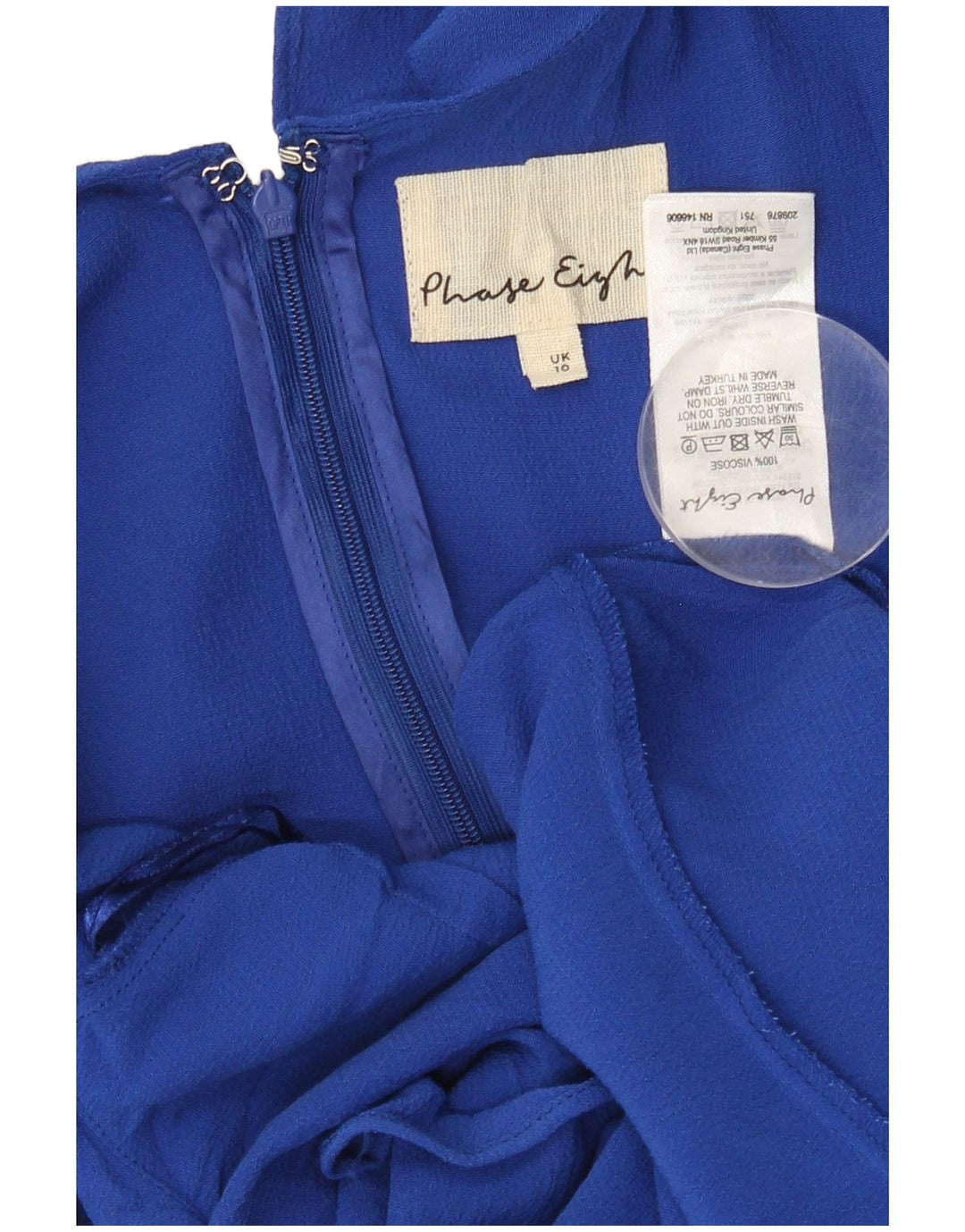 PHASE EIGHT Womens Sleeveless Maxi Dress UK 10 Small  Blue Viscose