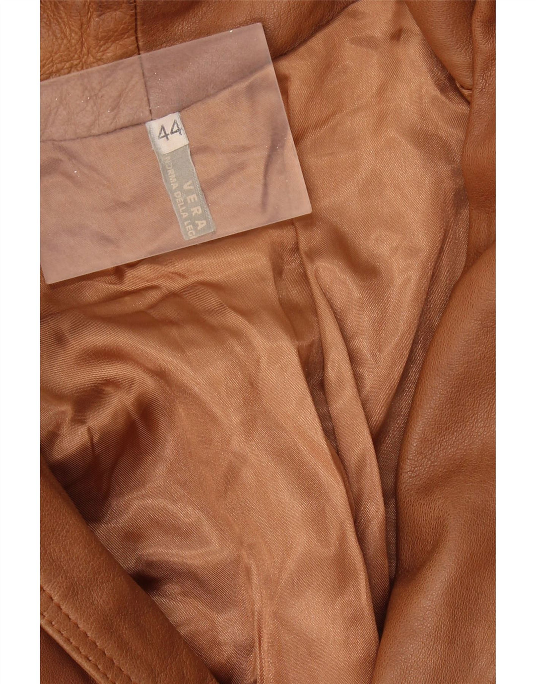 Giacca in pelle militare da uomo VINTAGE UK 44 2XL Pelle marrone