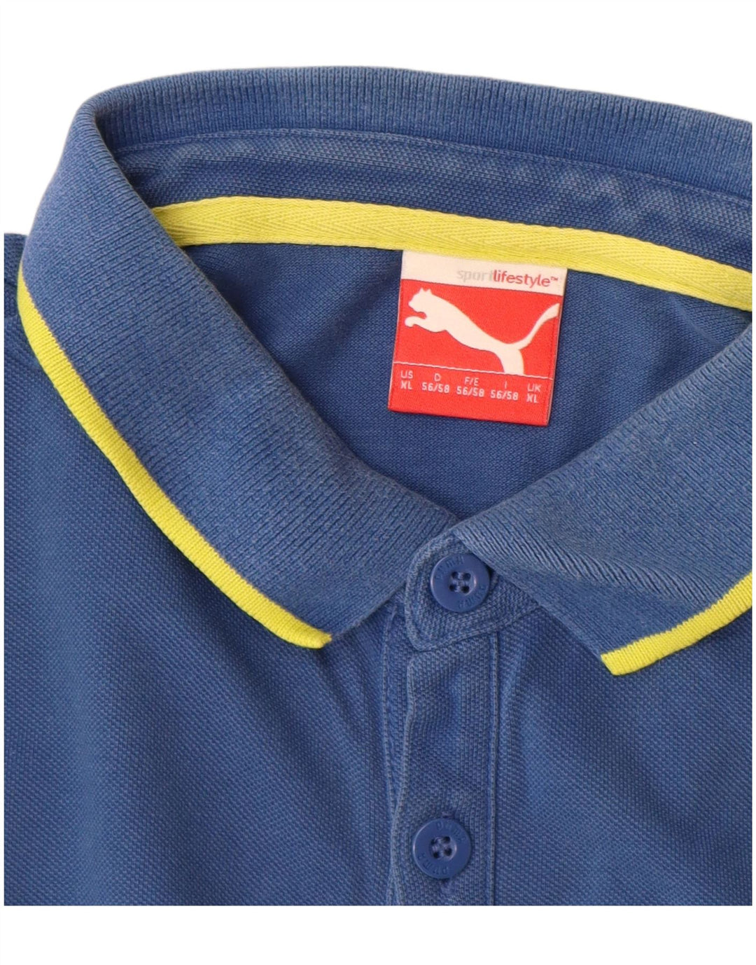Polo Puma da uomo XL in cotone blu