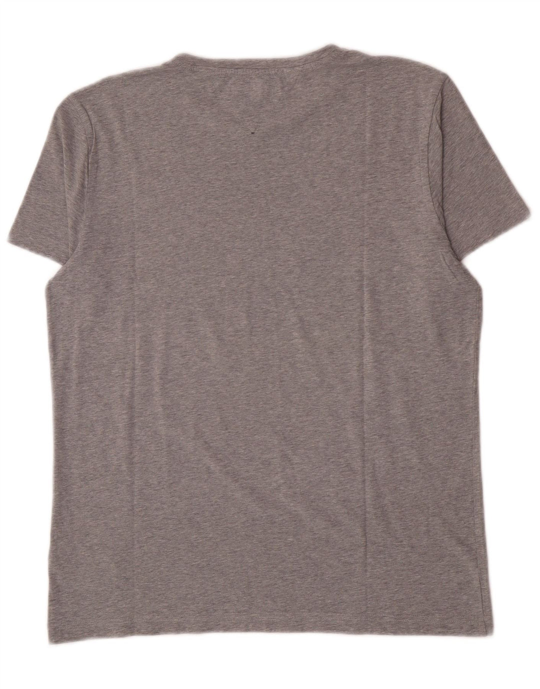 T-shirt da uomo Tommy Hilfiger Top grande in cotone grigio