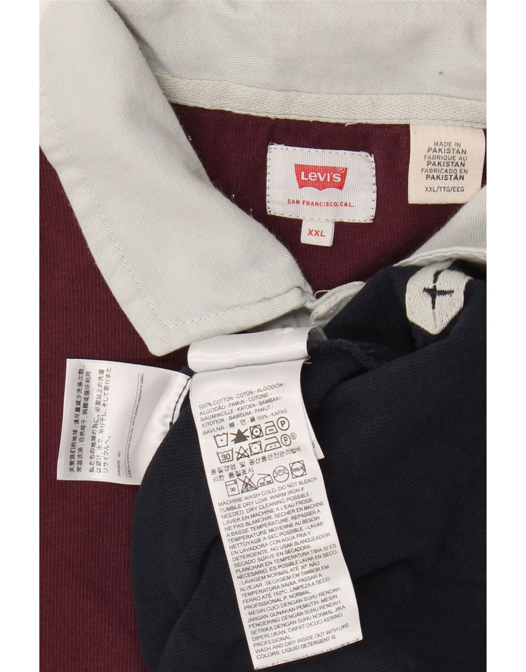 Polo da rugby grafica da uomo Levi's 2XL multicolore a blocchi di colore