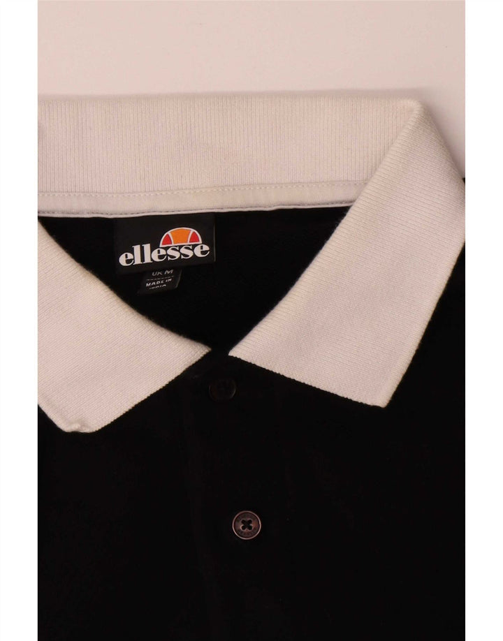 Felpa da uomo Ellesse con collo alto, maglione, cotone color block medio nero