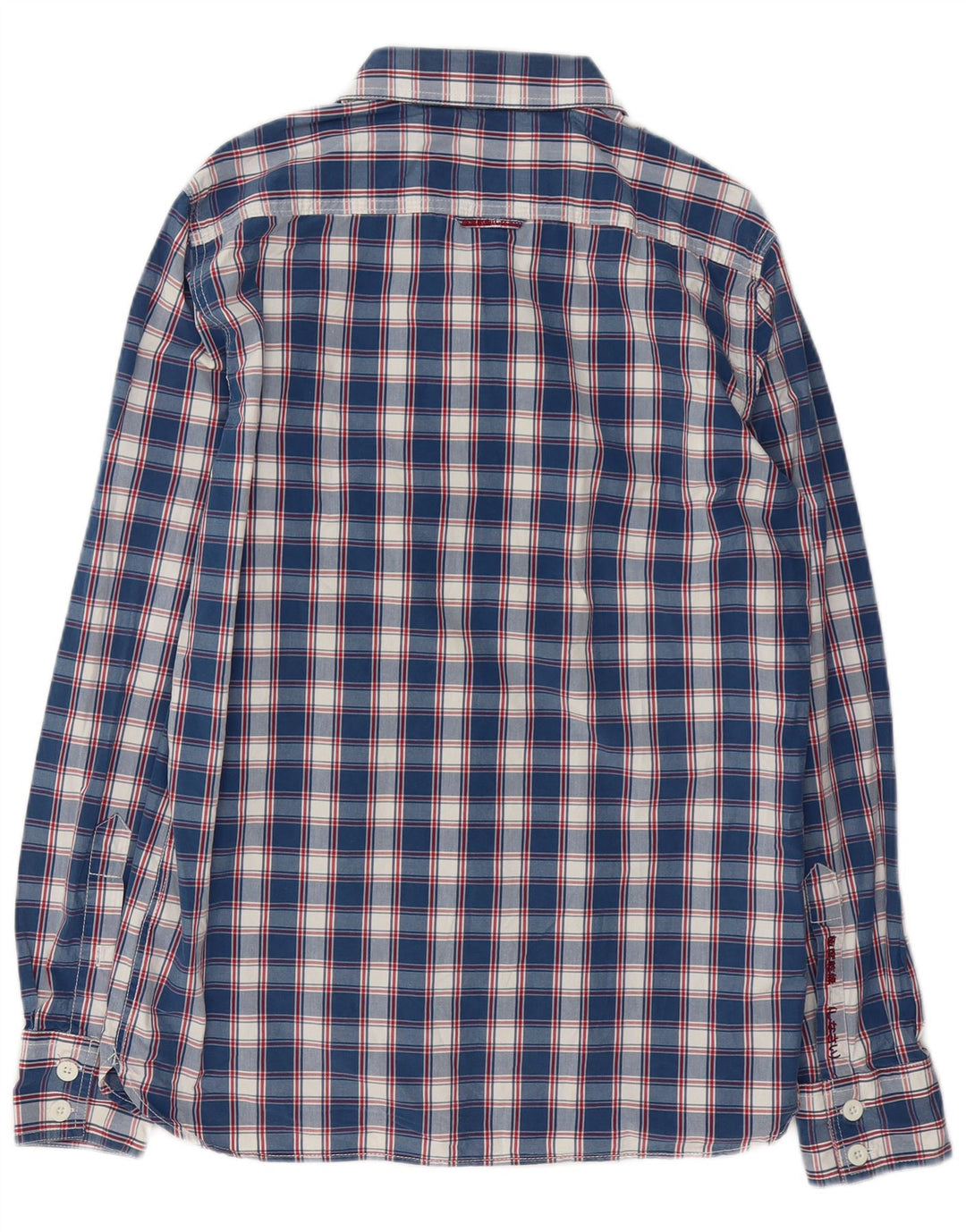 Camicia da uomo Superdry in cotone a quadri grandi blu