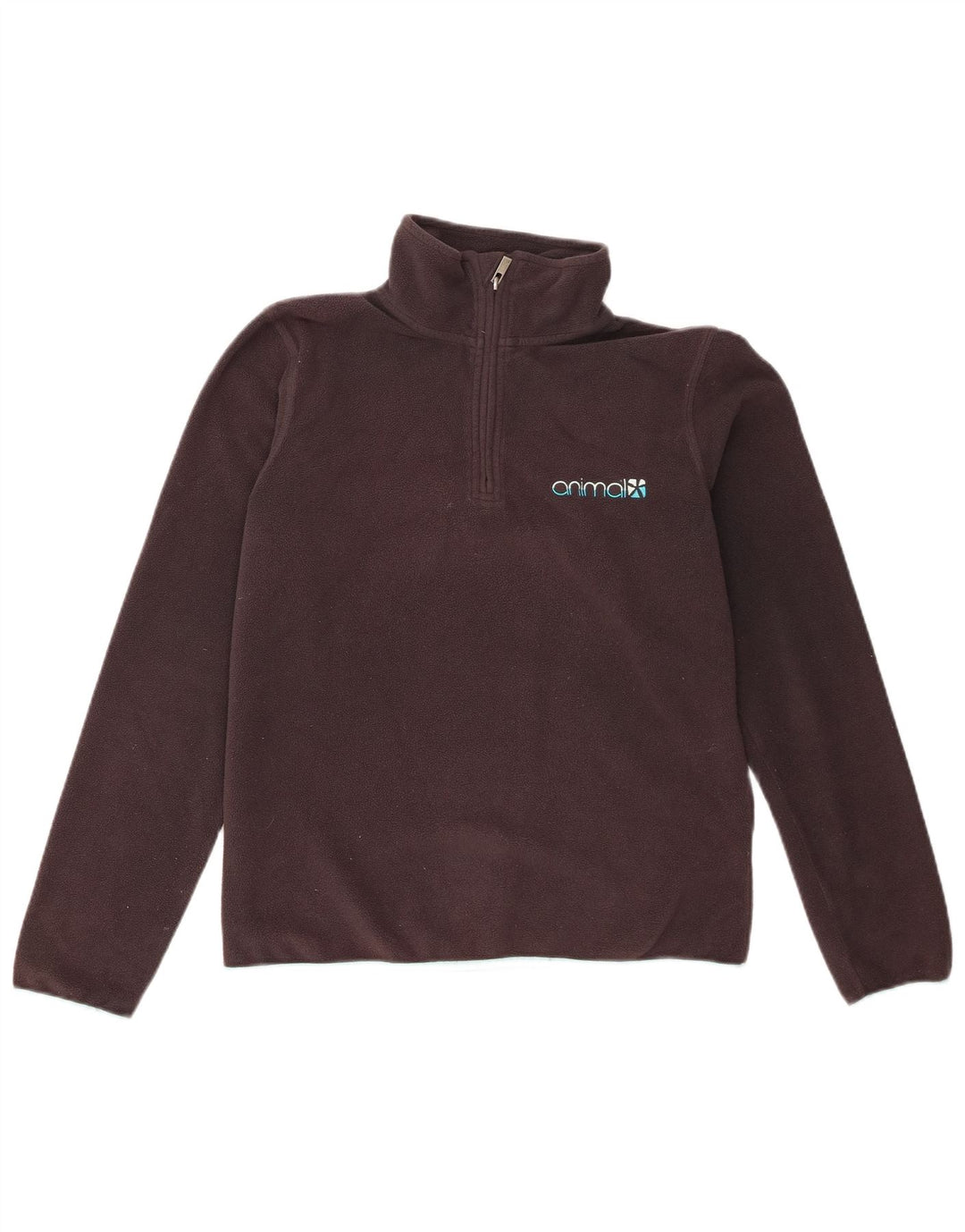 Maglione in pile da donna con collo e zip Animal UK 12 Poliestere grigio medio