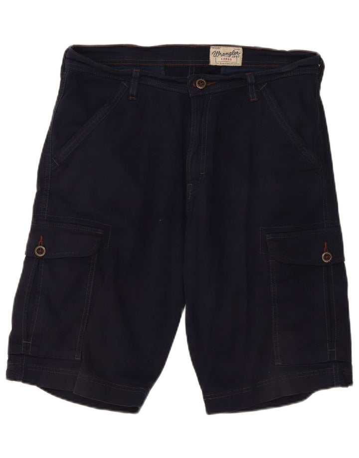 Pantaloncini cargo da uomo Wrangler W32 cotone blu navy medio