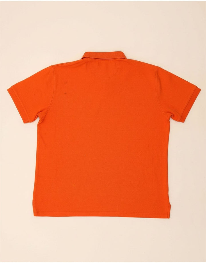 CHAPS Mens Polo Shirt Large Orange Cotton