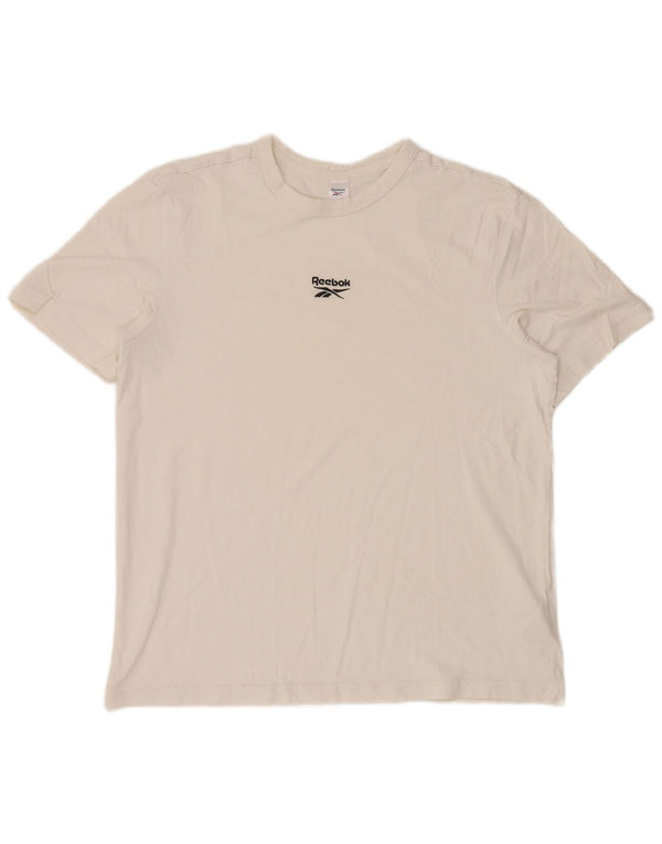 T-shirt da uomo REEBOK Top Small in cotone bianco