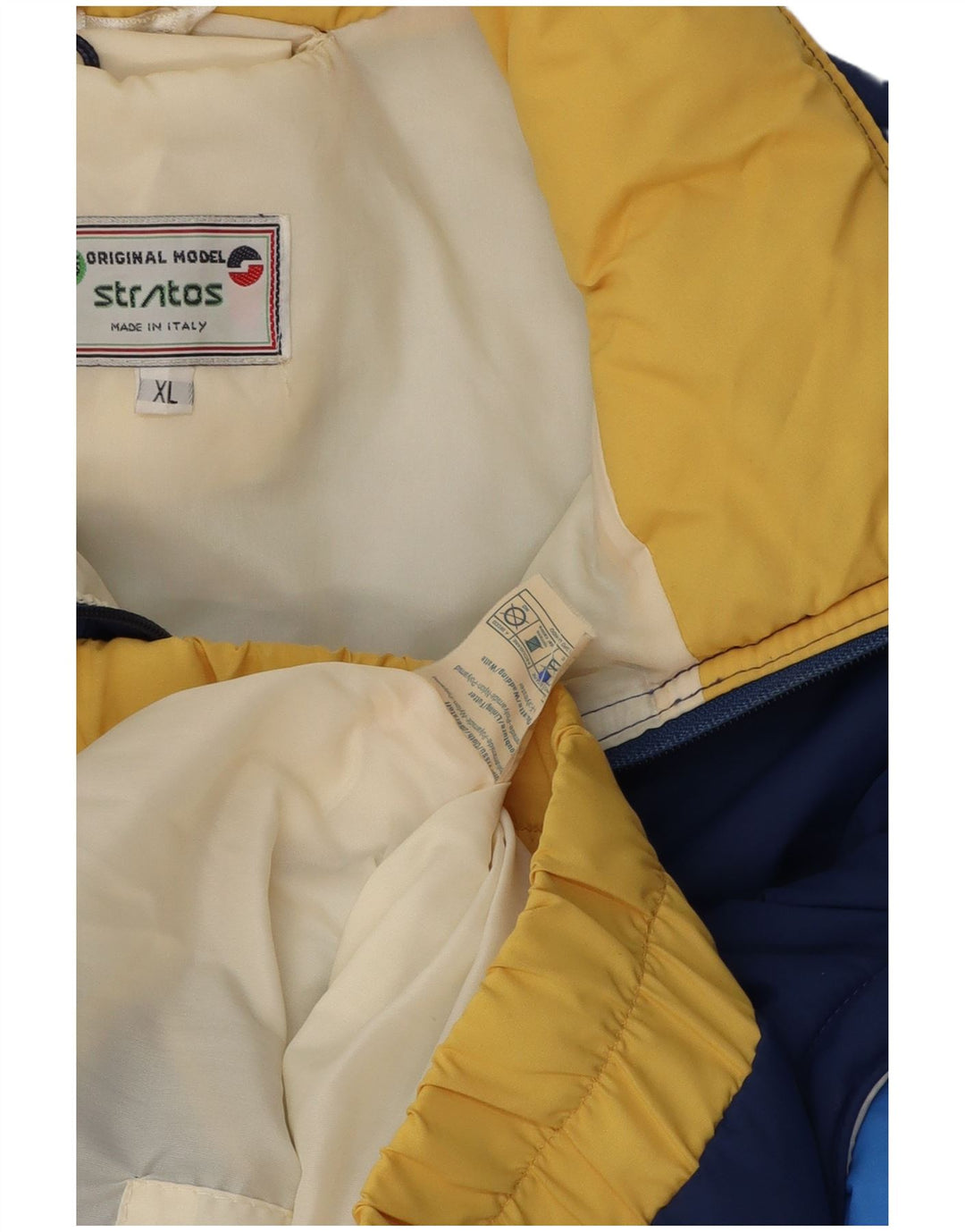 Giacca imbottita bomber da uomo Stratos UK 42 XL Poliammide color block blu navy