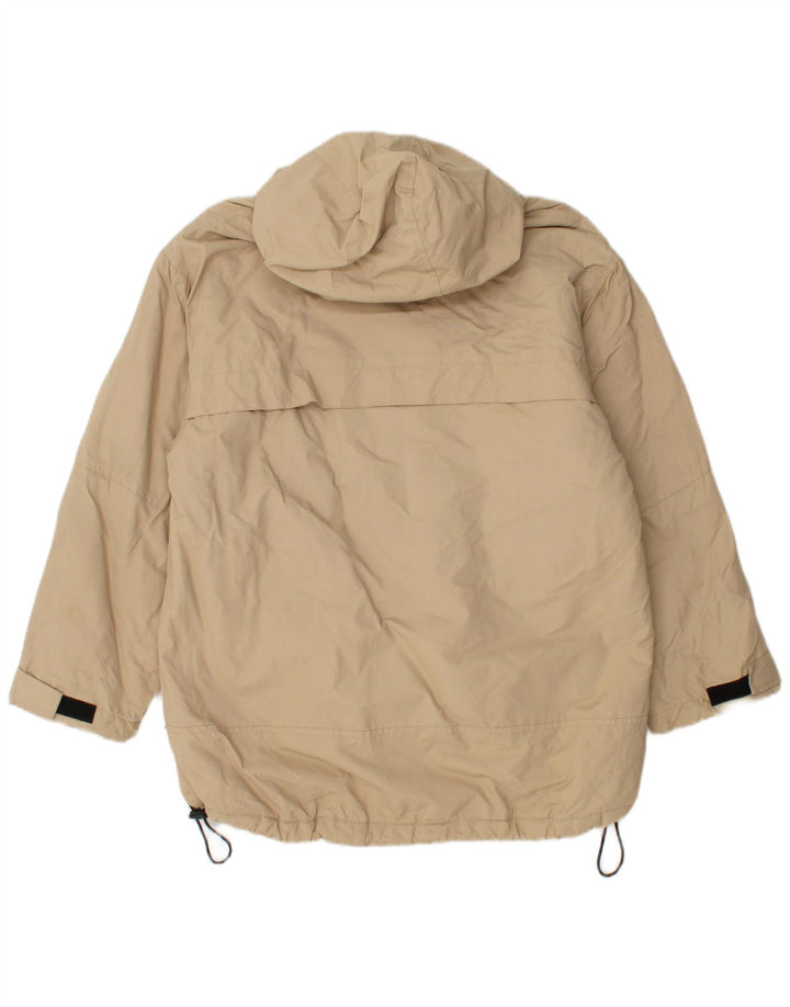 Giacca a vento con cappuccio ASICS da uomo UK 36 Small Beige Poliammide