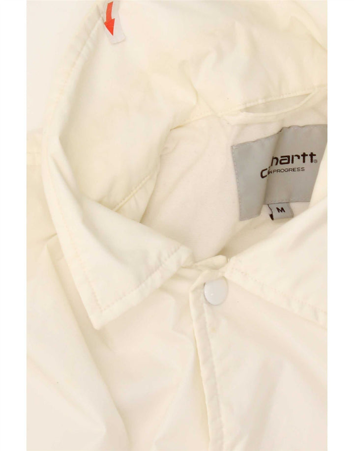 Giacca antipioggia grafica da uomo Carhartt UK 38 nylon bianco medio