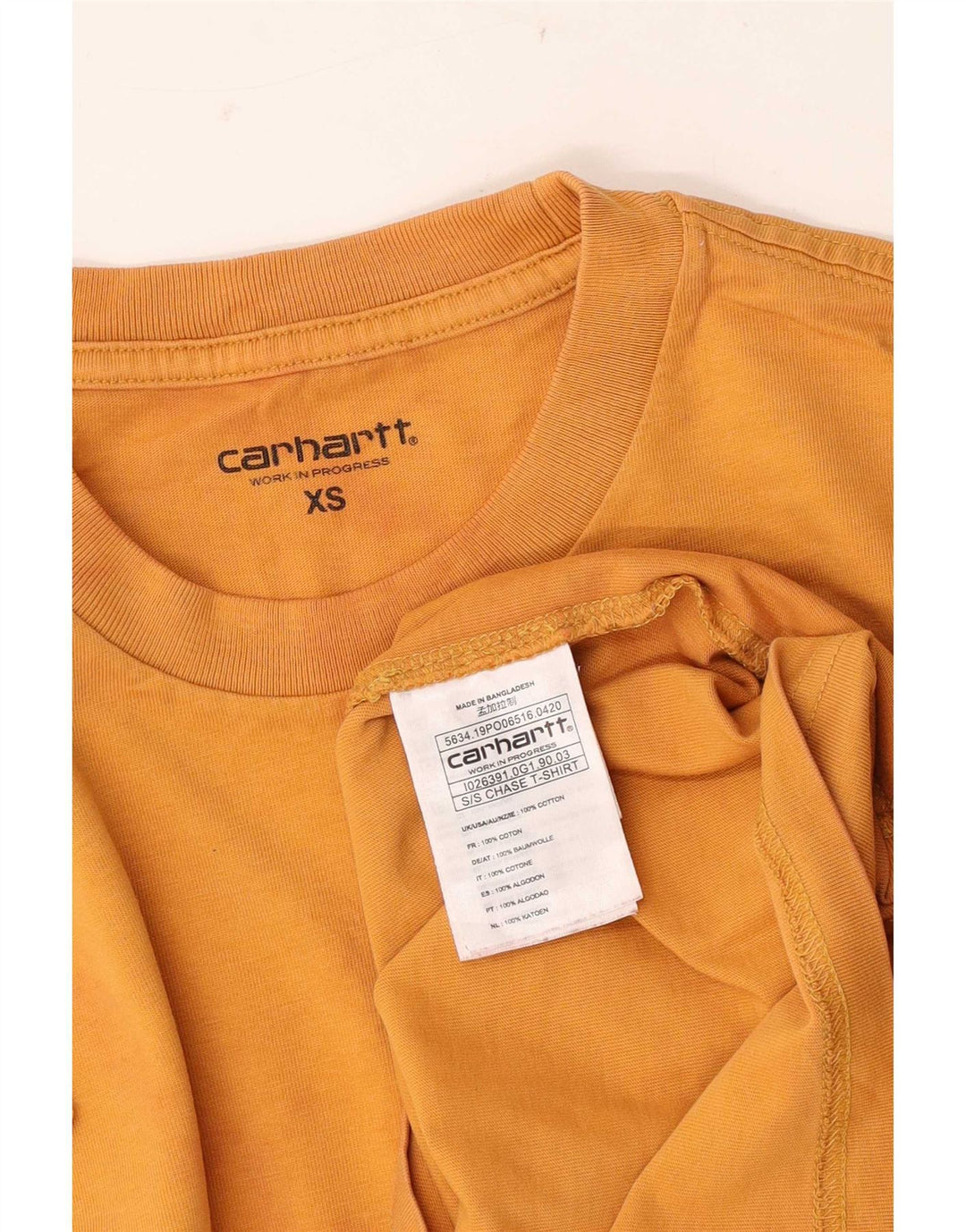 T-shirt da uomo Carhartt Top XS arancione in cotone