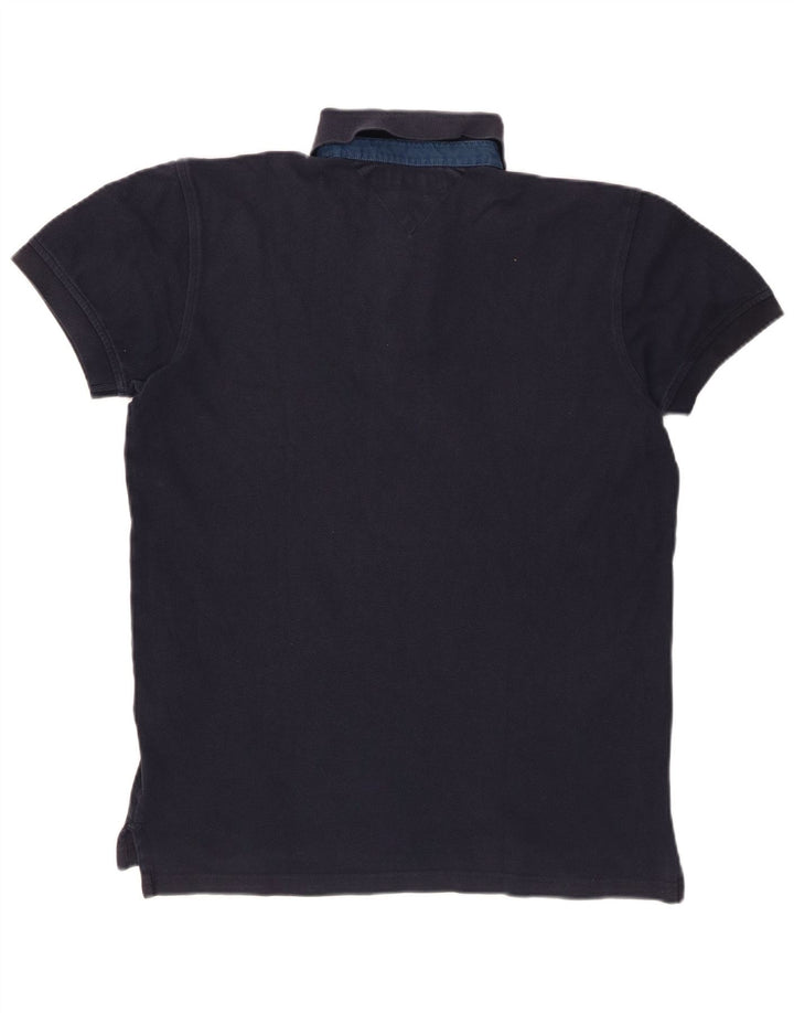 TOMMY HILFIGER Polo da uomo piccola in cotone blu navy