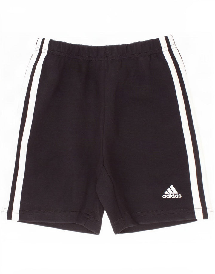 Pantaloncini sportivi Adidas da ragazzo 6-7 anni in cotone nero