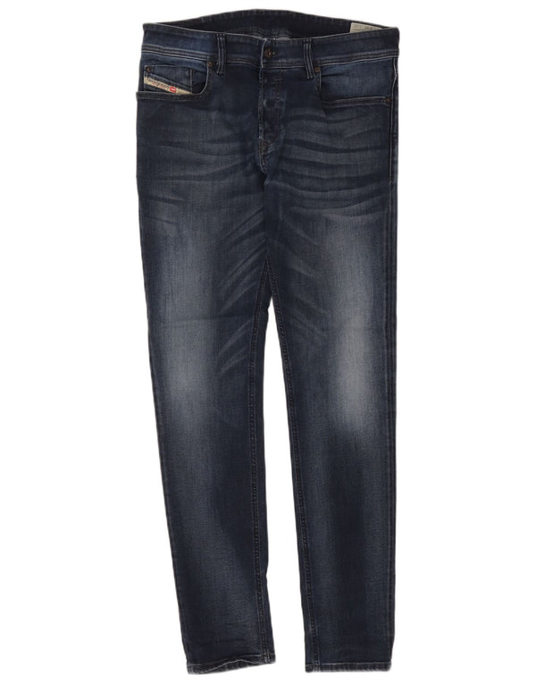 Jeans skinny slim slim da uomo Diesel W33 L32 in cotone blu navy