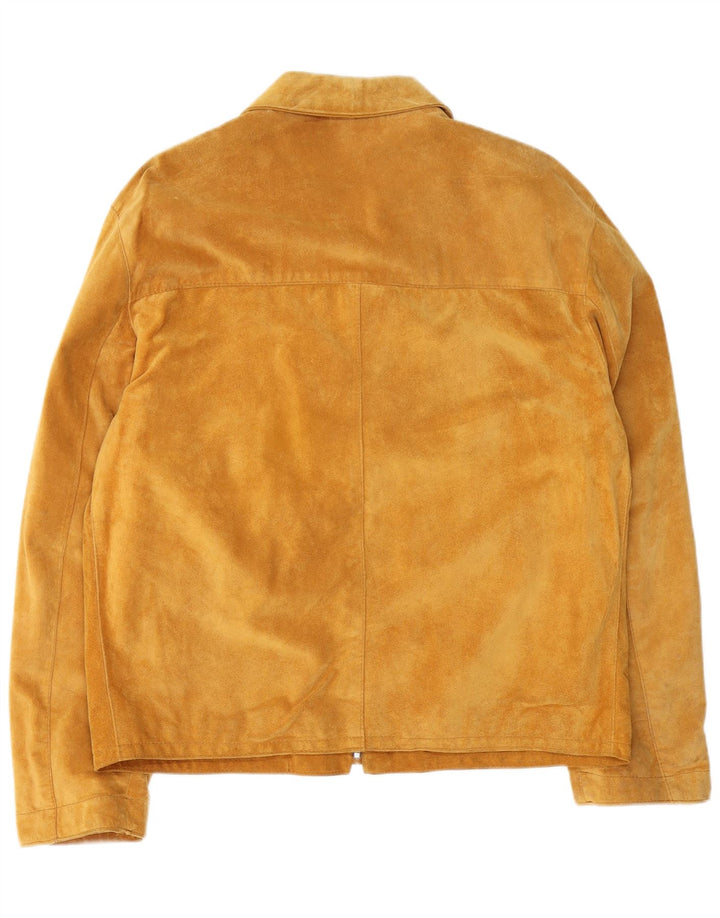 Giacca vintage in pelle scamosciata da uomo IT 54 2XL in pelle marrone