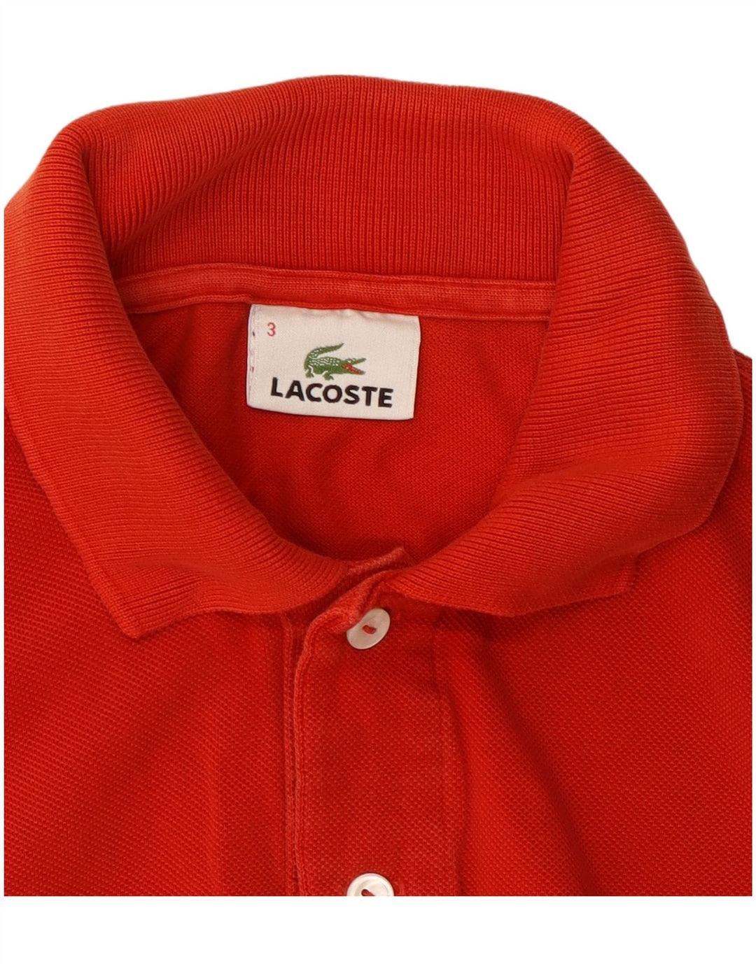 Polo da uomo LACOSTE taglia 3 piccola in cotone rosso