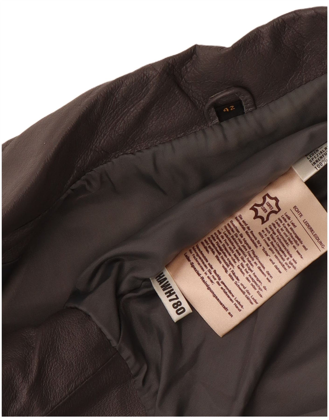 Giacca in pelle oversize bomber da donna vintage EU 42 grande pelle grigia