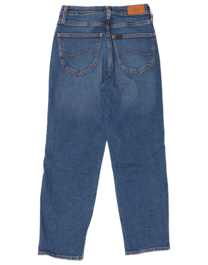 LEE Womens Carol Straight Jeans W25 L25 Blue Cotton