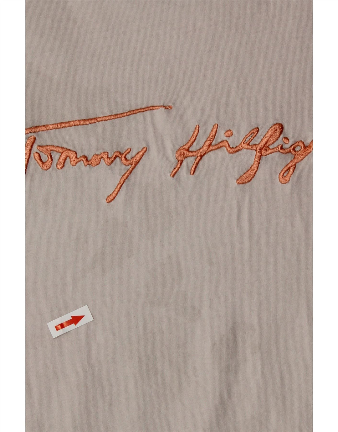 T-shirt grafica da donna Tommy Hilfiger Top UK 14 Cotone grigio medio