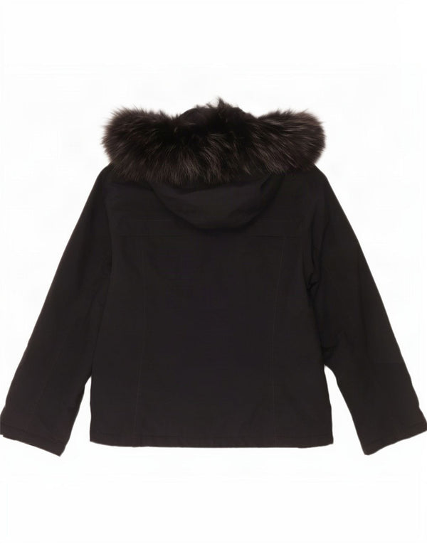 Giacca a vento con cappuccio da donna Canadiens EU 38 Medium Nero Poliammide