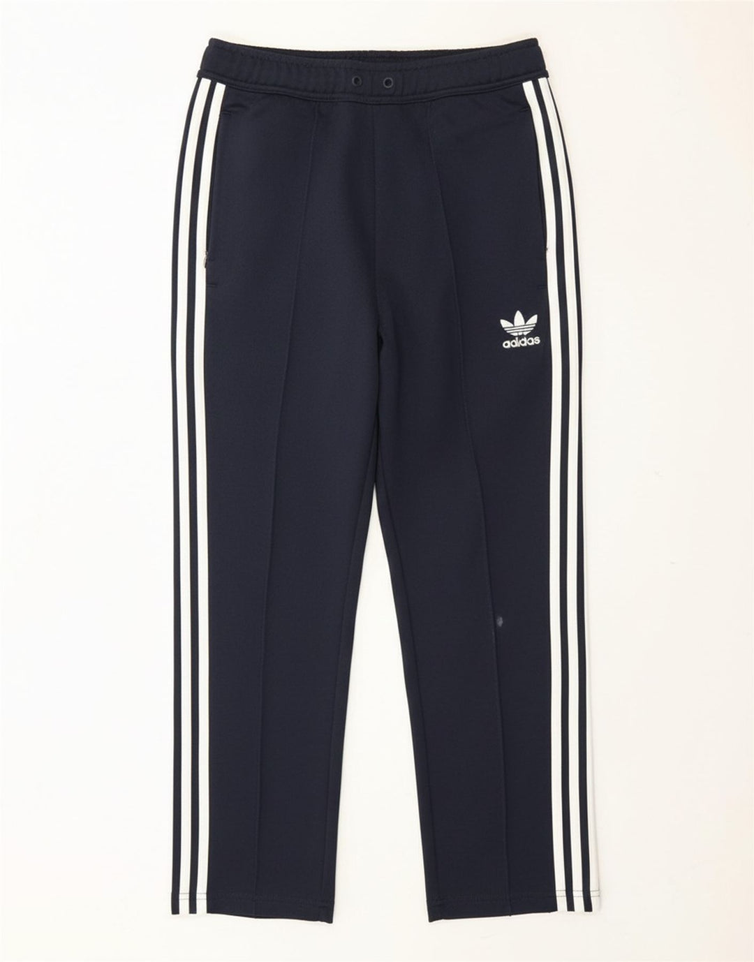 ADIDAS Womens Capri Tracksuit Trousers UK 10 Small  Navy Blue Polyester Vintage Adidas and Second-Hand Adidas from Messina Hembry 