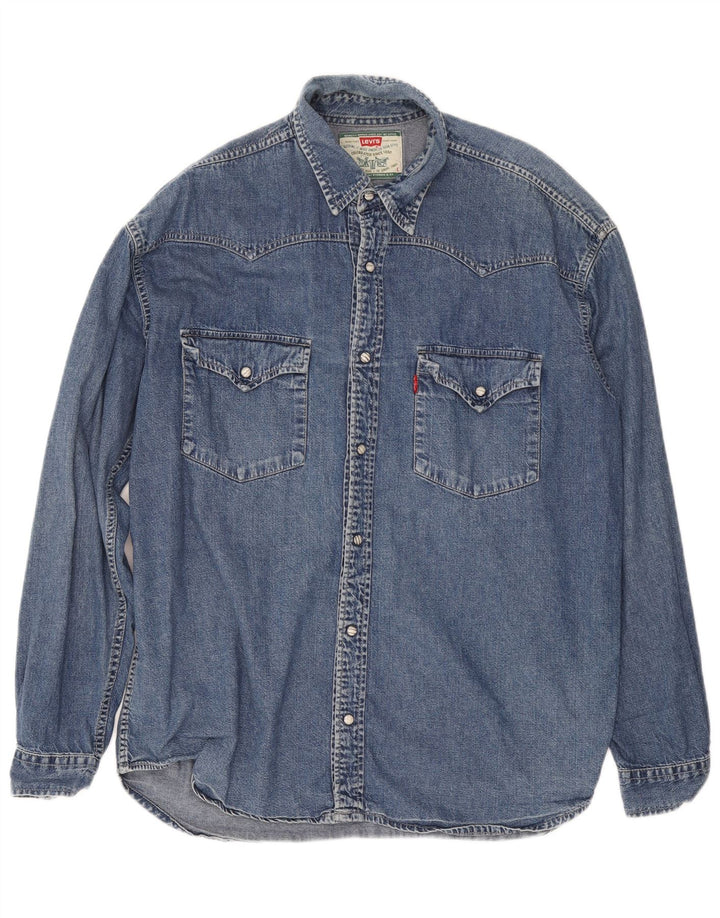 Camicia di jeans da uomo LEVI'S grande blu