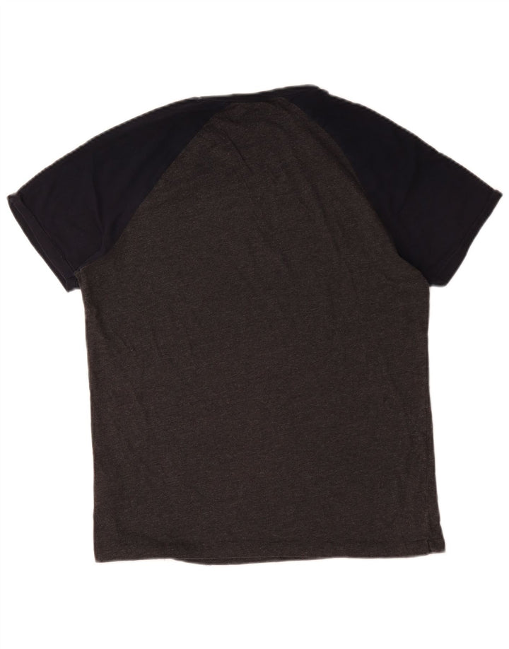 T-shirt da uomo French Connection Top in cotone color block grigio medio