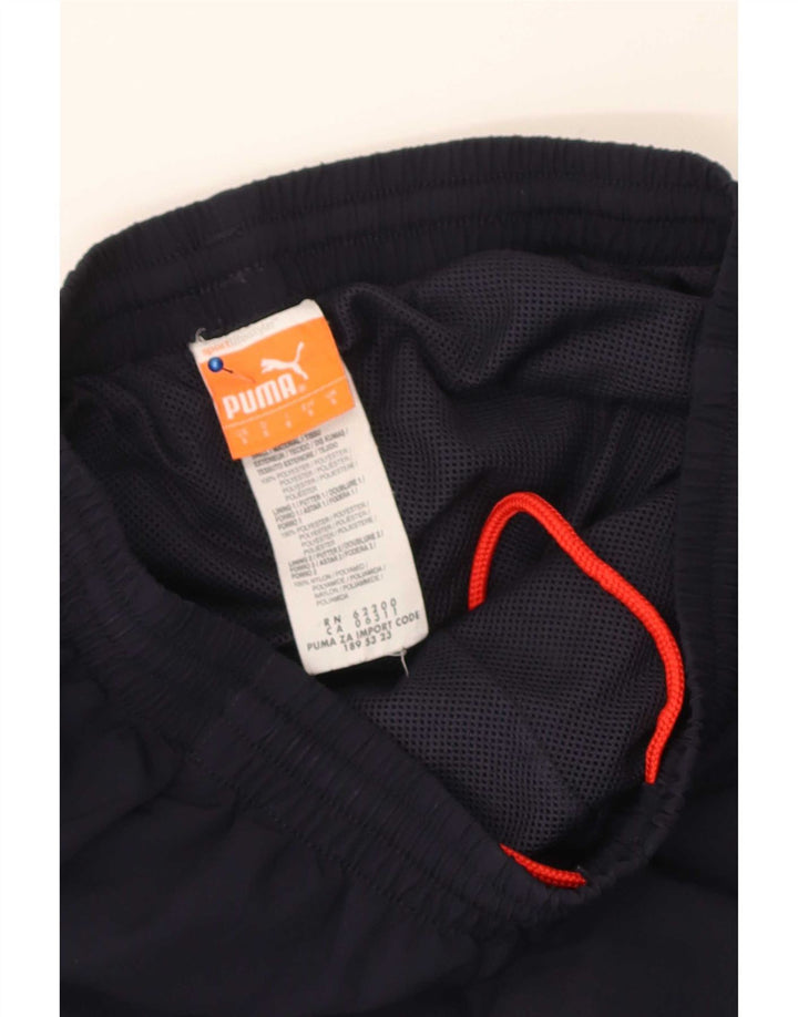 Pantaloni da tuta da uomo Puma Small in poliestere blu navy