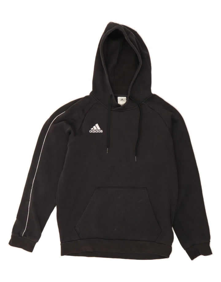 ADIDAS Mens Hoodie Jumper Medium Black Cotton Vintage Adidas and Second-Hand Adidas from Messina Hembry 