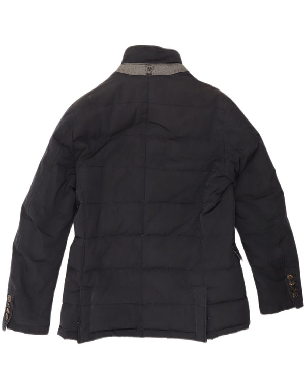 MASSIMO DUTTI Mens Padded Jacket UK 40 Large Navy Blue Nylon