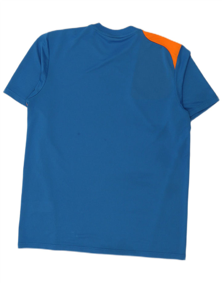 T-shirt grafica da uomo ADIDAS Top grande in poliestere color block blu