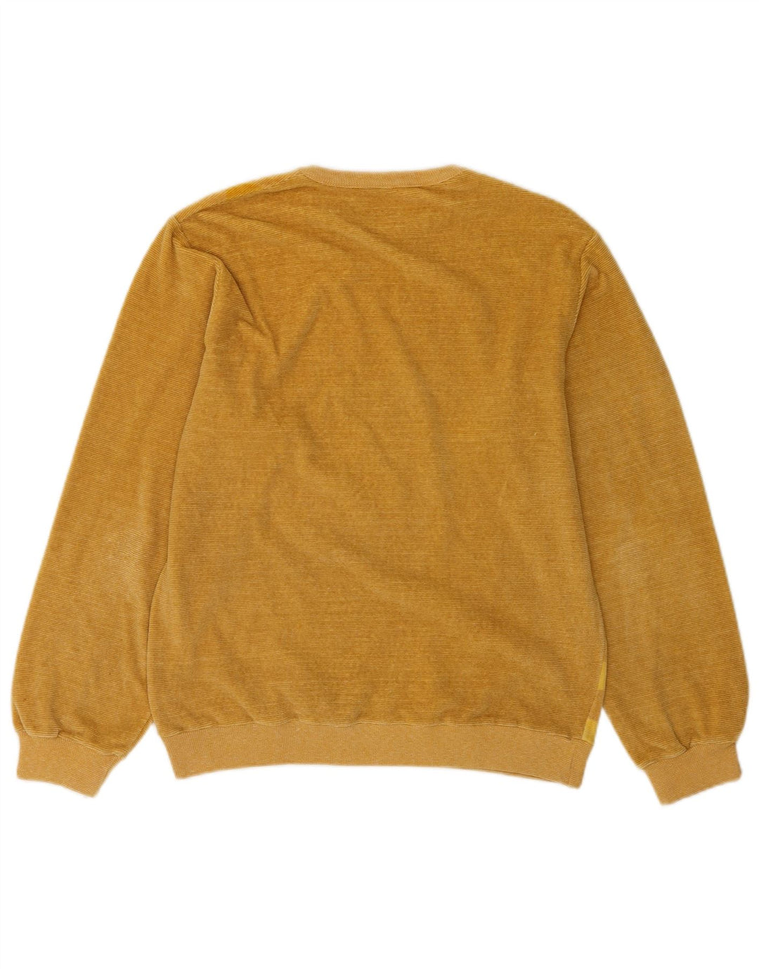 Maglione vintage da uomo girocollo in cotone a righe marrone medio