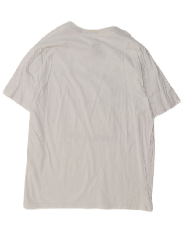 Hurley Mens Graphic T-Shirt Top Large White Cotton