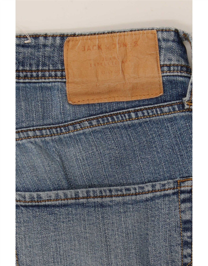 Jack & Jones Uomo Tim Slim Jeans W33 L32 Cotone Blu