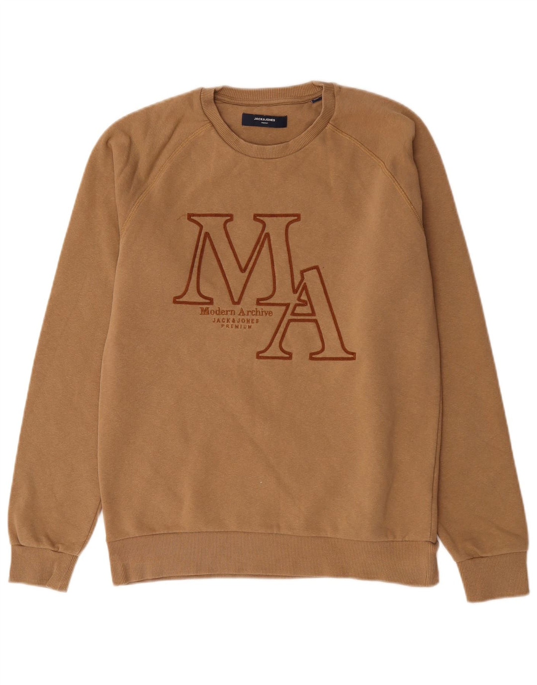 Jack & Jones Felpa con grafica da uomo Maglione in cotone beige medio