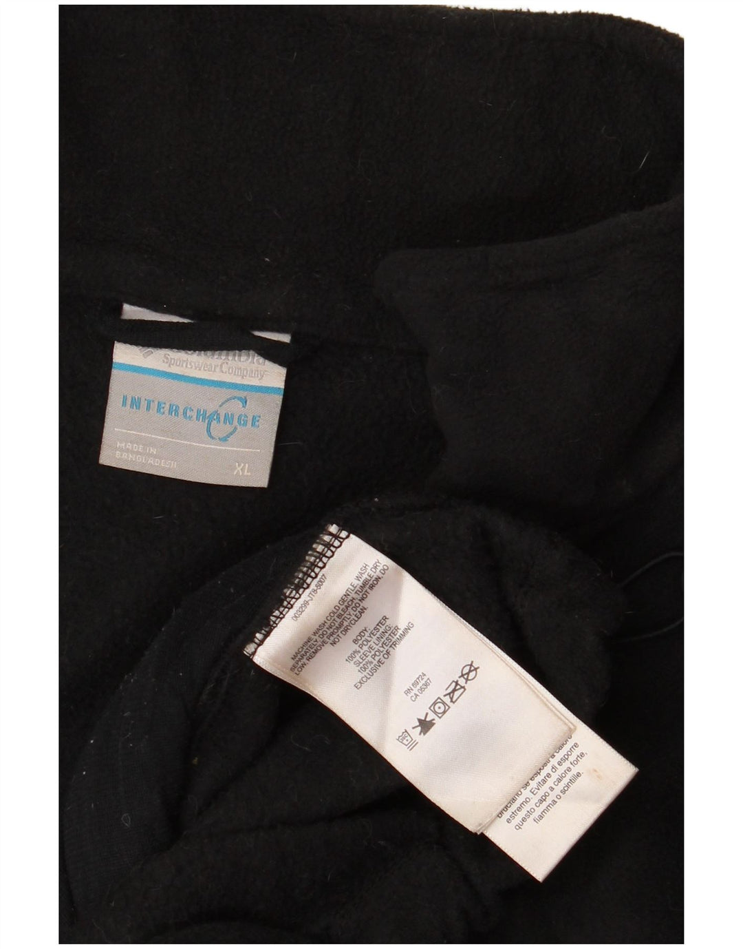 Giacca in pile Columbia Interchange da uomo XL poliestere nero