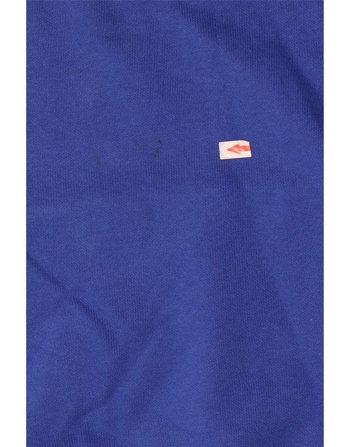 Maglione con cappuccio grafico da uomo Champion in cotone blu medio