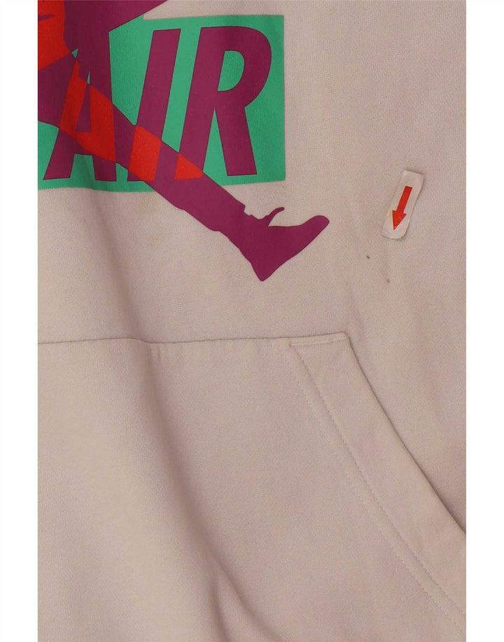 Felpa con cappuccio grafica Jordan da uomo di colore bianco medio