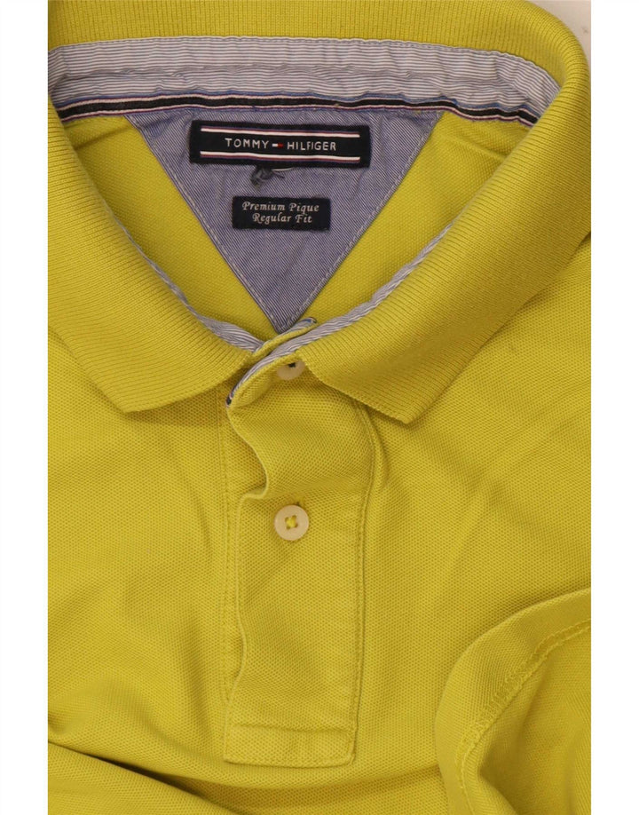 Polo da uomo vestibilità regolare Tommy Hilfiger XL gialla