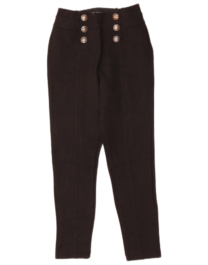 Pantaloni casual slim da donna Zara piccoli W26 L24 neri