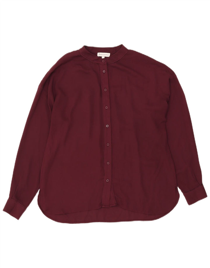 Camicia oversize da donna Warehouse UK 12 Borgogna media