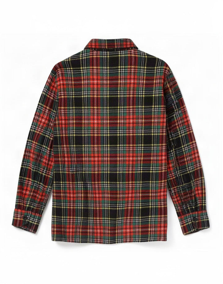 Gorena Camicia in flanella da uomo a quadri piccoli verdi
