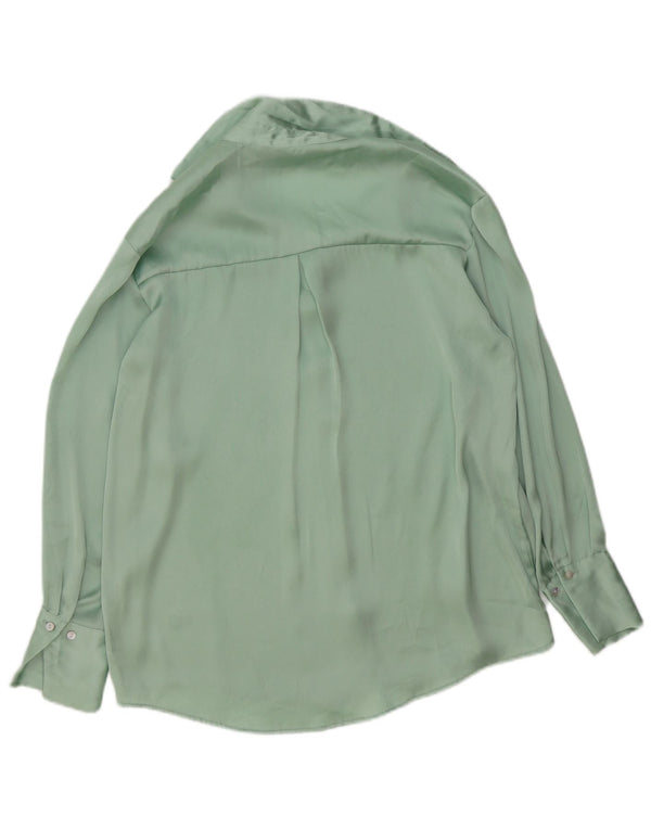 Camicetta camicia oversize da donna Zara UK 6 XS poliestere verde
