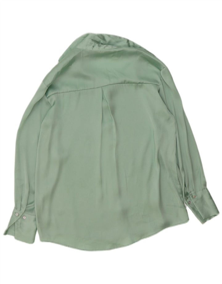 Camicetta camicia oversize da donna Zara UK 6 XS poliestere verde