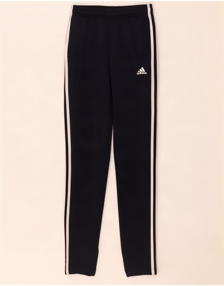 Pantaloni della tuta da ragazzo Adidas 11-12 anni in poliestere blu navy