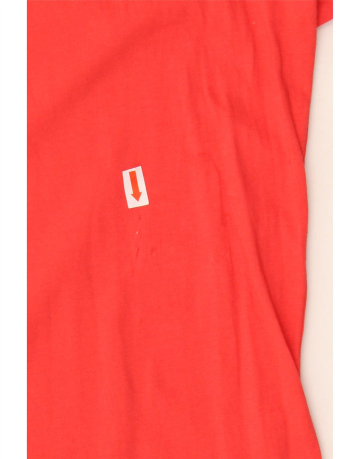 T-shirt grafica da uomo Adidas Top piccola in cotone rosso
