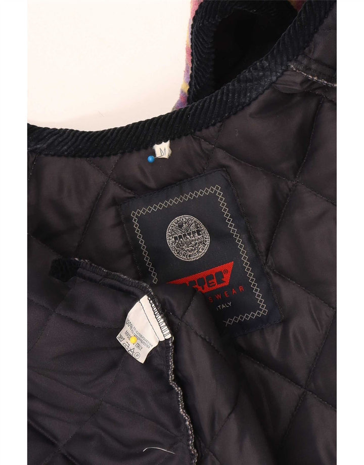 Gilet trapuntato in pile da uomo Master UK 38 medio multicolore geometrico