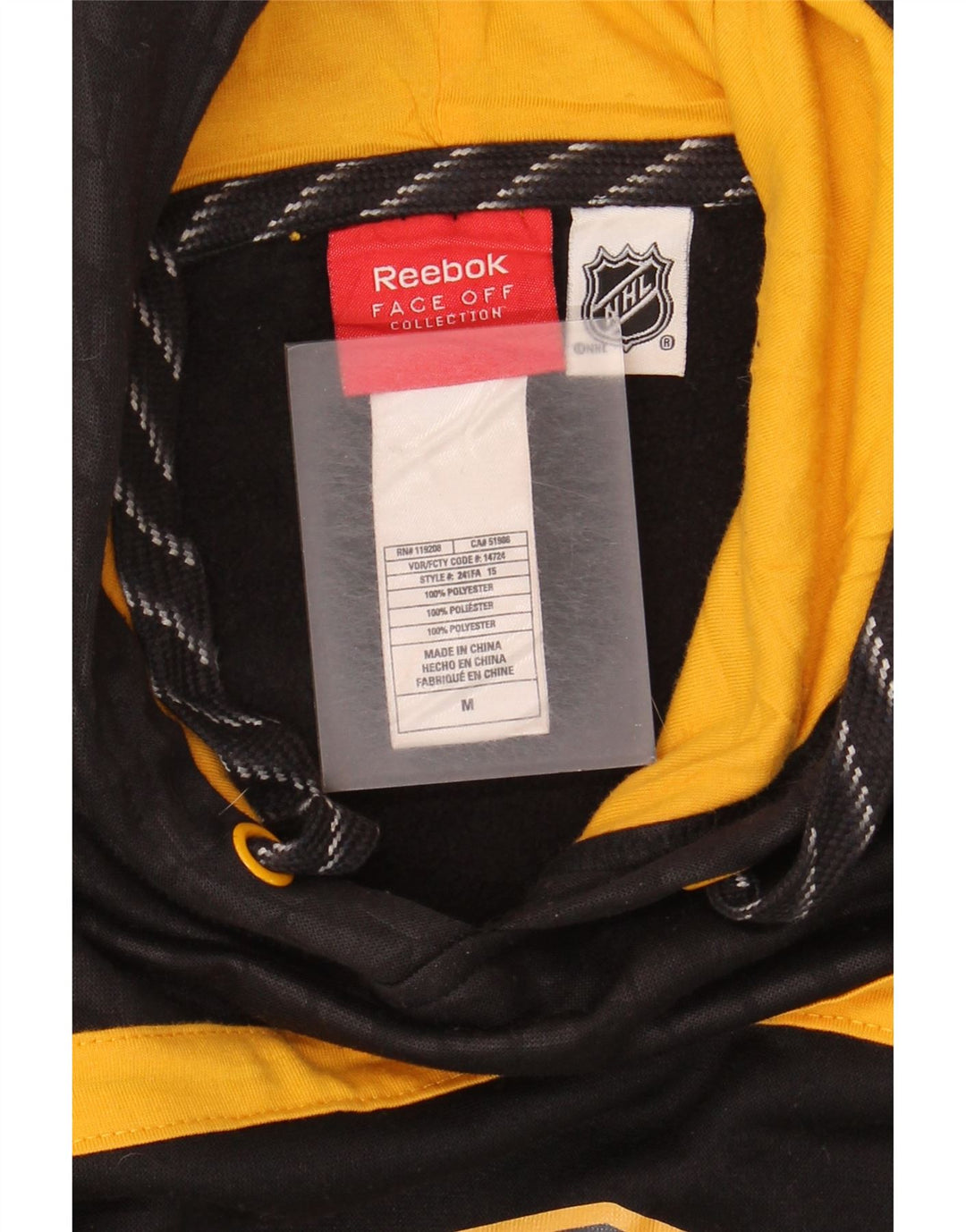 Felpa con cappuccio Reebok da uomo Nashville Predators, color block medio nero