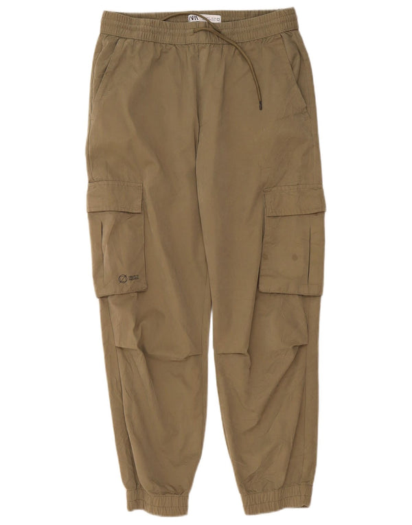 Pantaloni cargo da jogging da donna Zara piccoli W30 L25 kaki